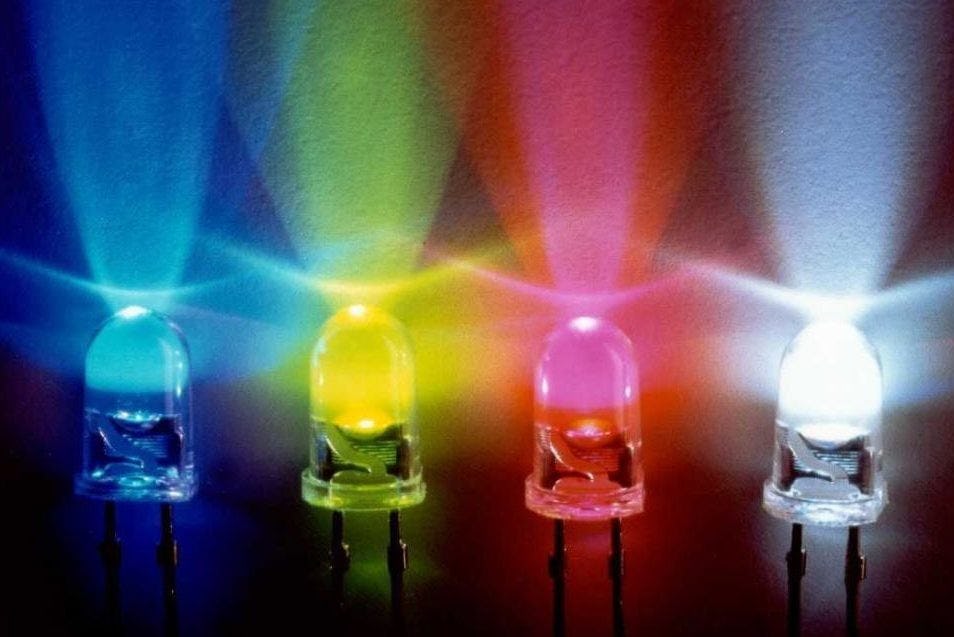 Signaallampjes in diverse kleuren.