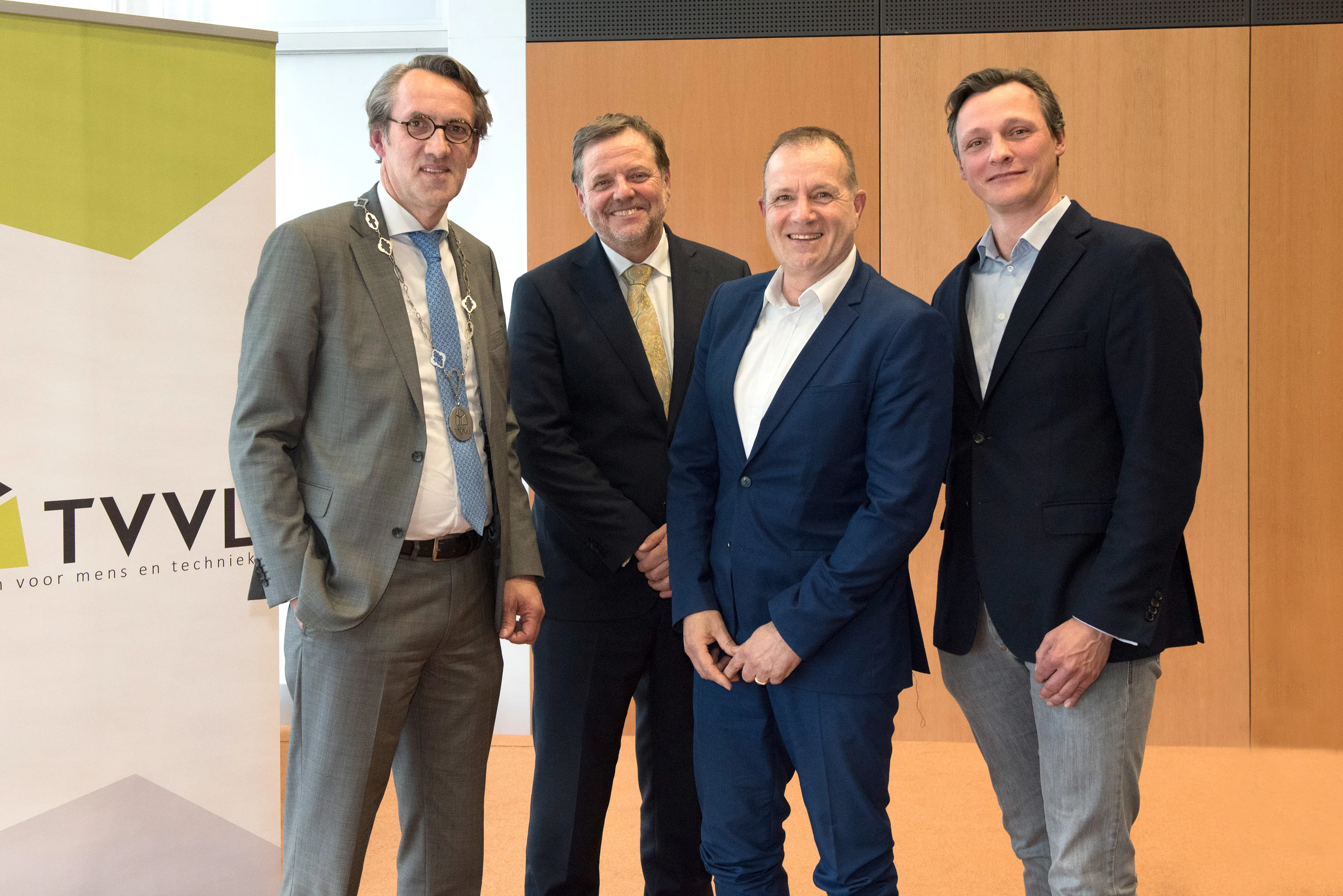 v.l.n.r.: Jaap Dijkgraaf, Henk Willem van Dorp, Joes van Asten en Jim Teunizen.