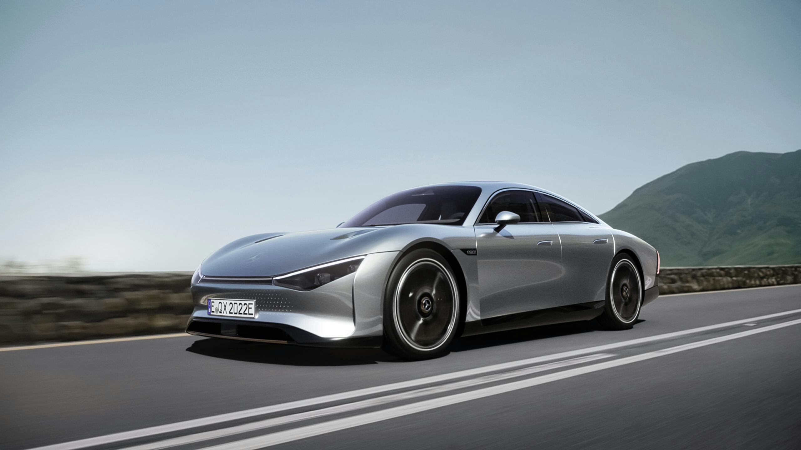 Mercedes Vision EQXX, volledig elektrische conceptauto met compacte batterij van 100 kWh.