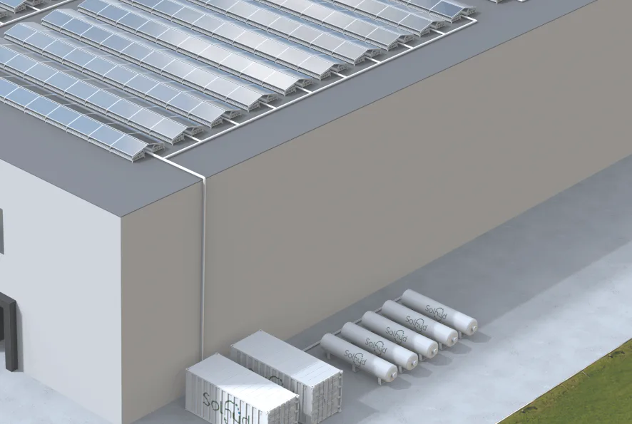 On site waterstofproductie 0,5 - 2 MW in bijvoorbeeld de industrie. Beeld Solhyd