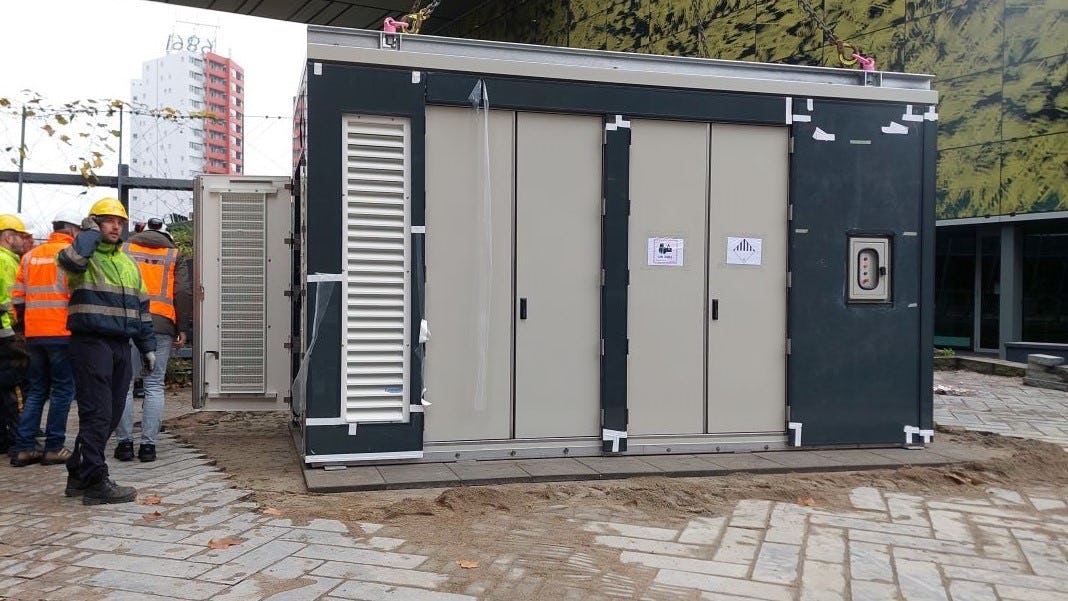 De ov-energiebank in Rotterdam.